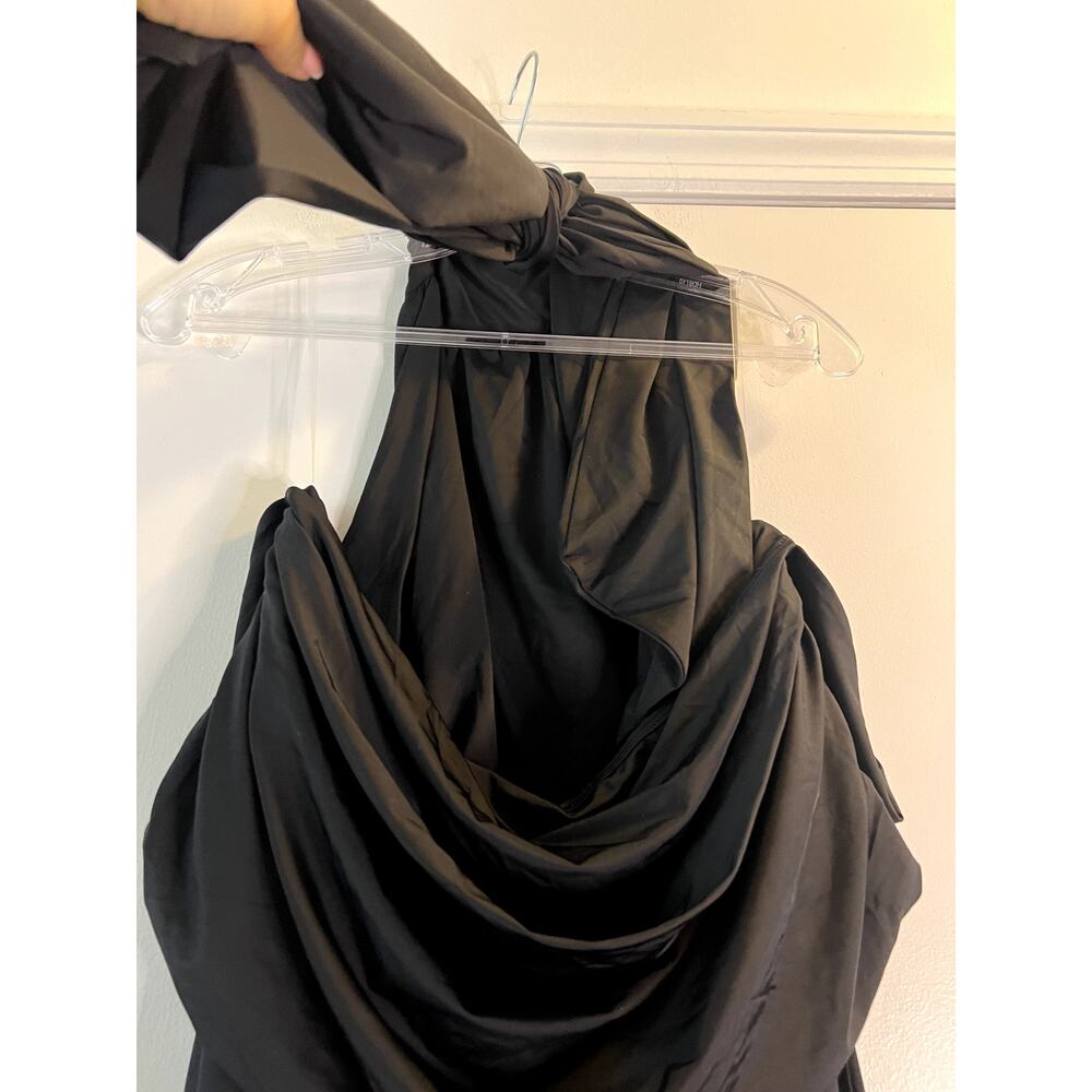 Oh Polly Merryth Soft-Jersey Halterneck Backless Maxi Dress Black Size XXL New - Picture 8 of 10